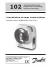 Danfoss 102 Temperature Controller Manual (12 pages)