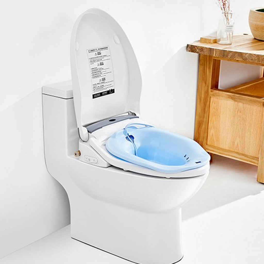 Large Sitz Bath for Toilet for Hemorrhoids, Postpartum - Durable Hip Bath Tub for Patients, Elderly, Disabled