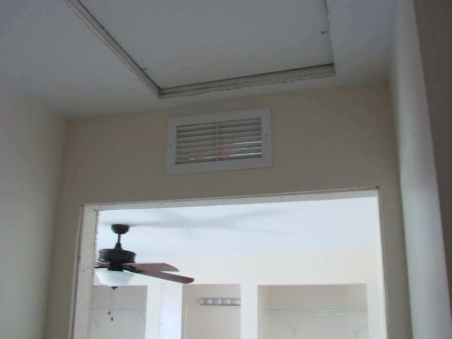Transom returns installed over interior doors to provide pathway for return air