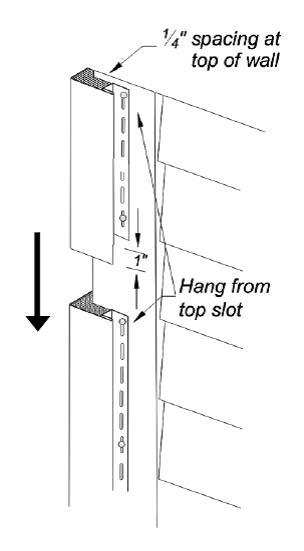 Figure 3. Install the outside corner posts for insulated vinyl siding