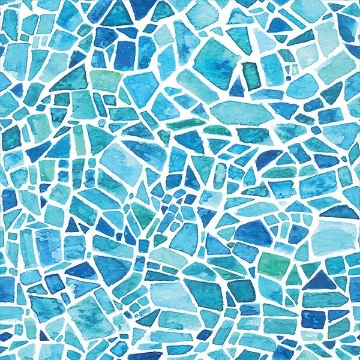 Picture of Blue Mosaic Adhesive Window Film