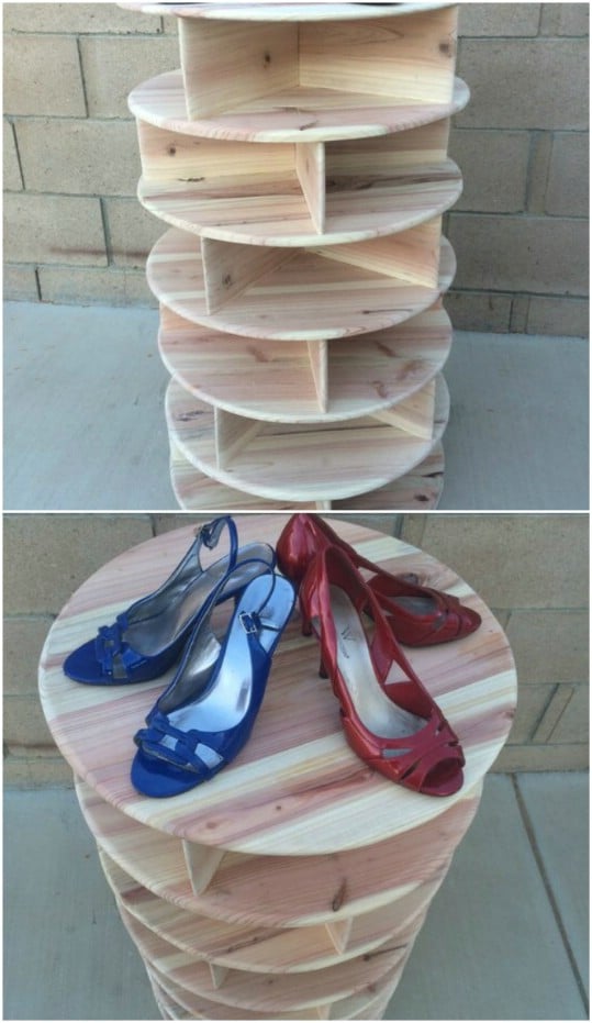 Wooden Spinning Shoe Carousel