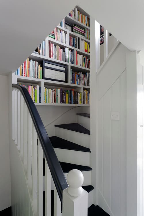 Tiny bookshelf staircase