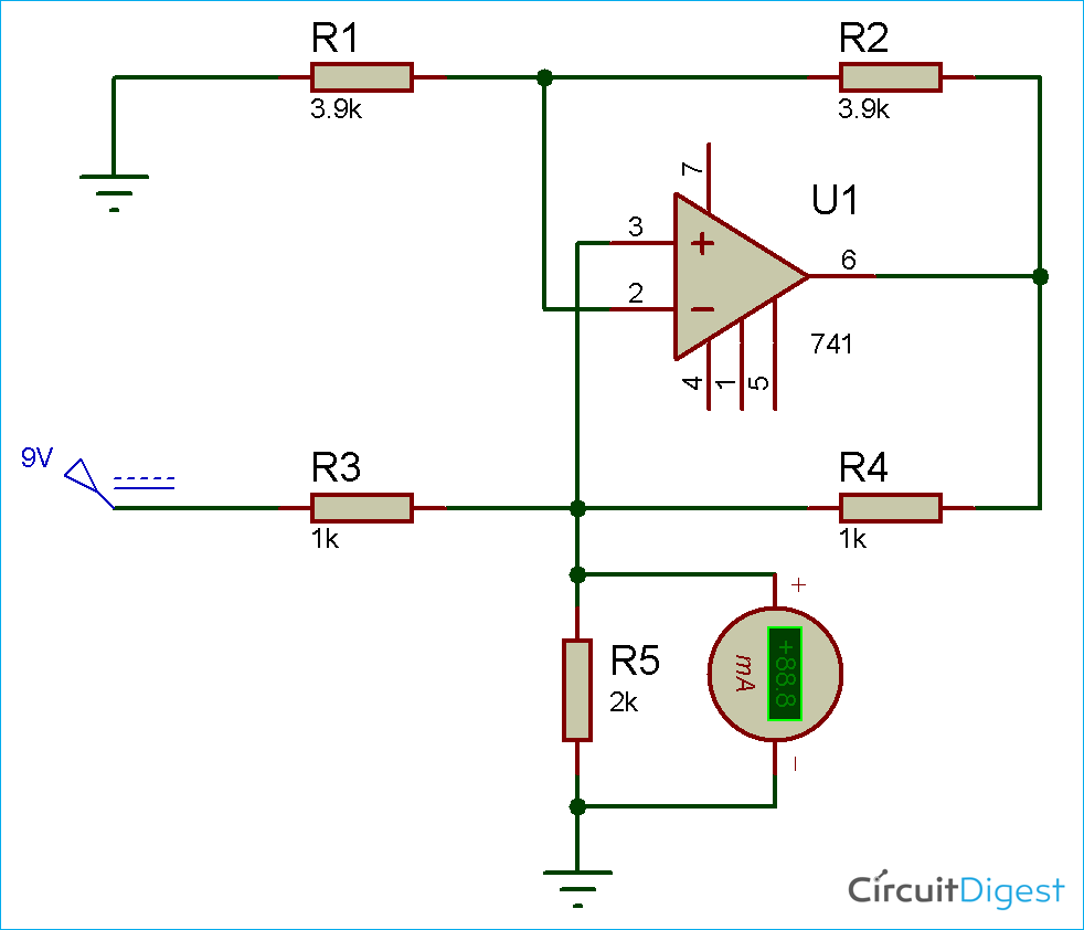 Howland Current Pump Circuit Diagram