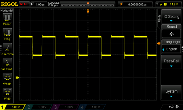 Output Waveform of Single Stage on Charge Pump Circuit