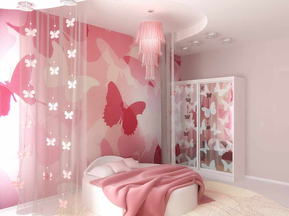 пример красивого дизайна спальни для девочки