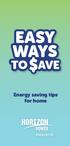 Energy saving tips for home