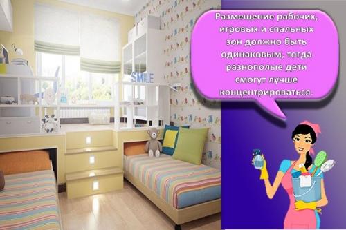 Цвет детской комнаты для разнополых детей. Правила зонирования детской комнаты для разнополых детей и идеи для дизайна интерьера
