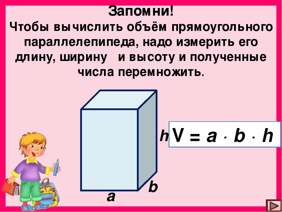 Как посчитать объем коробки. Как вычислить объем прямоугольника. Формула объема коробки. Измерение и вычисление объема прямоугольного параллелепипеда.. Как рассчитать объем прямоугольника.