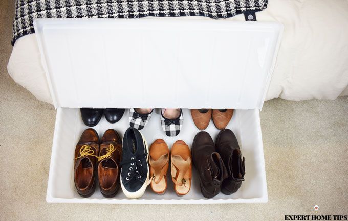 under bed shoe storage