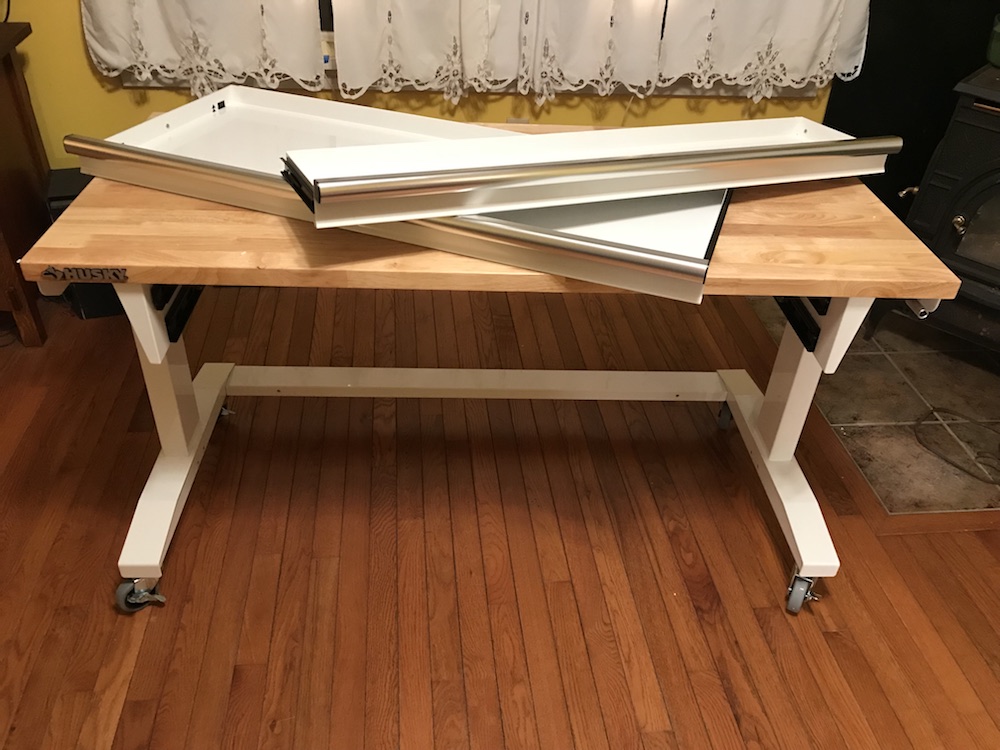 Husky Adjustable Height Work Table