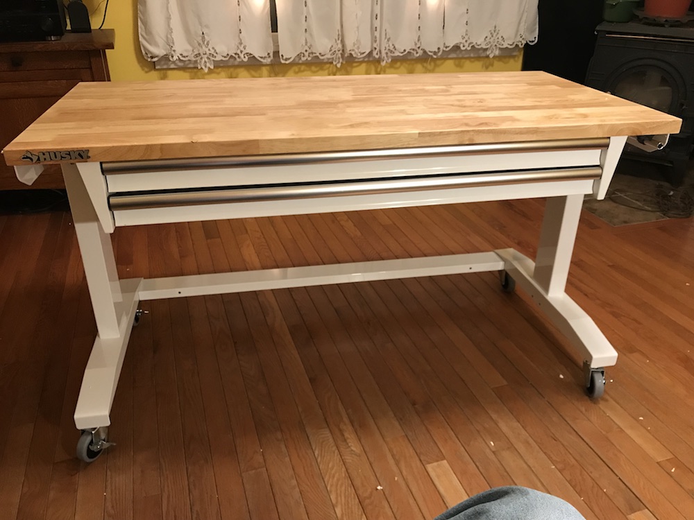 Husky Adjustable Height Work Table