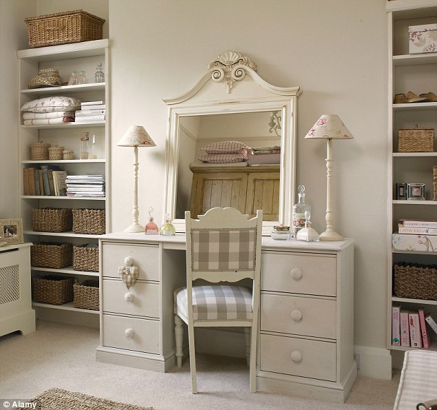 Neat retreat: A dressing table helps  create a dedicated space for getting ready