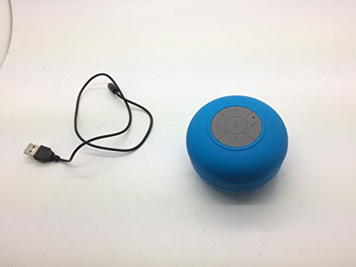 SoundBot SB510 HD Water Resistant Bluetooth 3.0 Shower Speaker, Handsfree Portable Speakerphone with Built-in Mic, 6hrs of Playtime, Control Buttons and Dedicated Suction Cup (Blue)