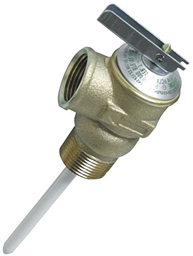 Camco 10471/10473 3/4" Temperature and Pressure Relief Valve with 4" Epoxy-Coated Probe