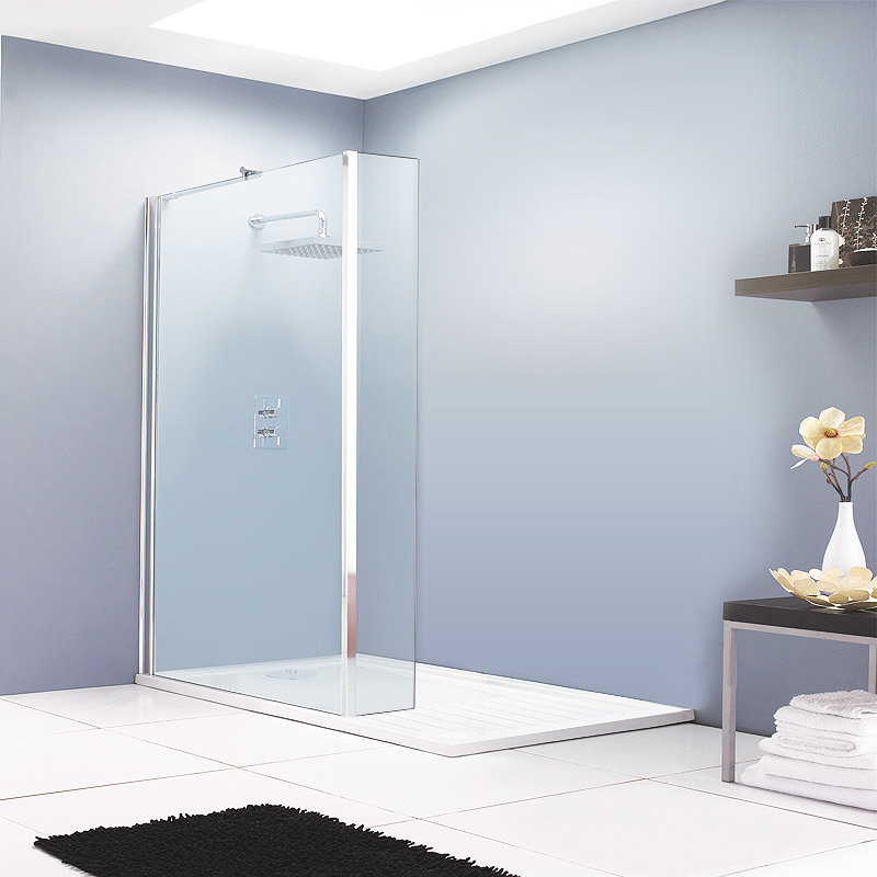 The Aurora Walk In Shower Enclosure with return panel 