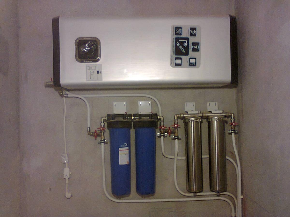 Фильтр для водонагревателя можно установить непосредственно возле него