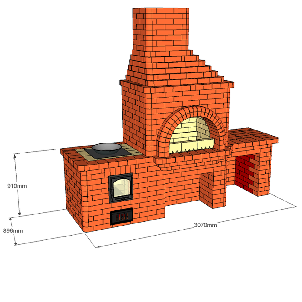 Проект печи из кирпича заказать