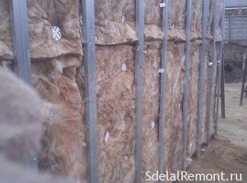 rock wool insulation on the outside