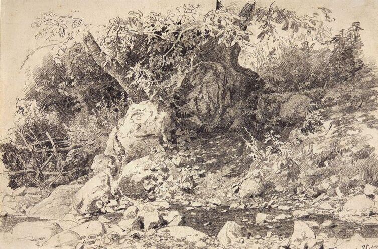 И. И. Шишкин, «Ручей в Гурзуфе», 1879 г.