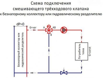 Схема подключения клапана №2