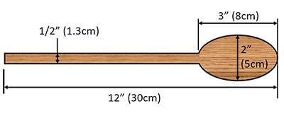 Wooden spoon template pattern.