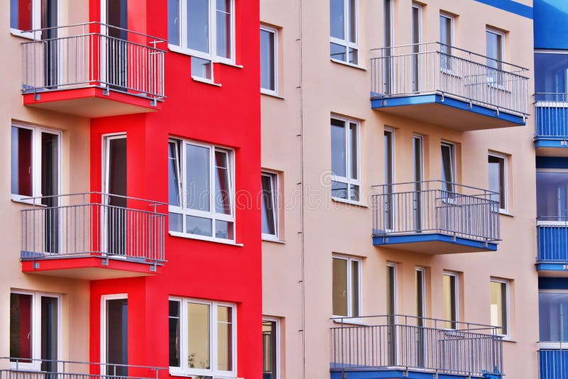 Block of flats stock photos