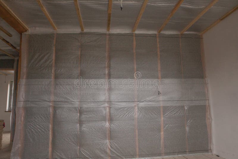 Thermal and hidro insulation wall insulation construction new residential home royalty free stock photography