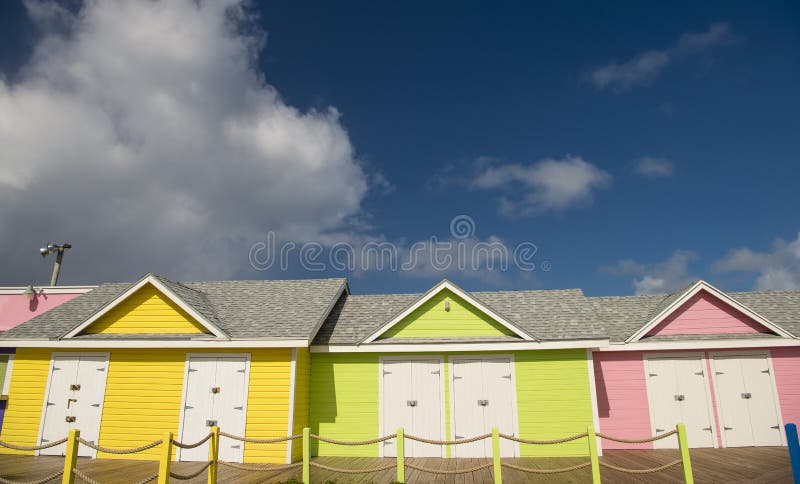 Three wooden houses royalty free stock photo