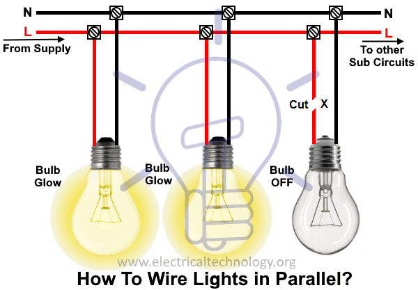 Faults in Parallel lighting circuits