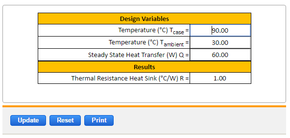 Selecting a Heat Sink for a Transistor Equation and Calculator