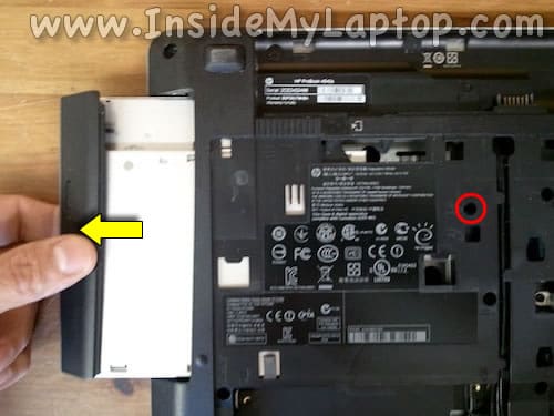 Remove optical drive