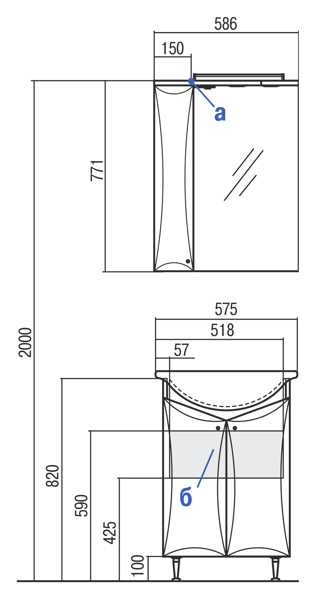 Стандартная высота умывальника в ванной с навесной тумбой