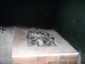 кирпичная печь для бани каменка