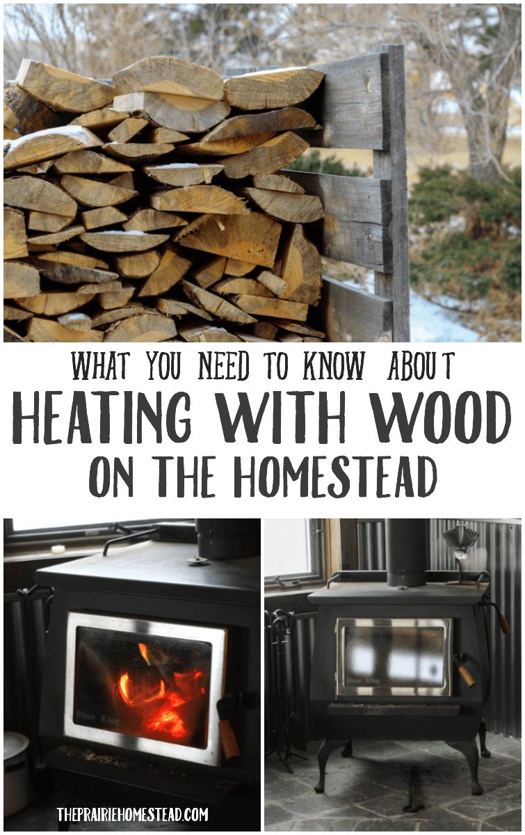 heating with wood on the homestead