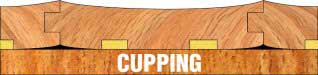 What causes wood floors to cup